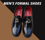 Men's Handmade  Crocodile Style Formal Dress Shoes - Stylo Collections
